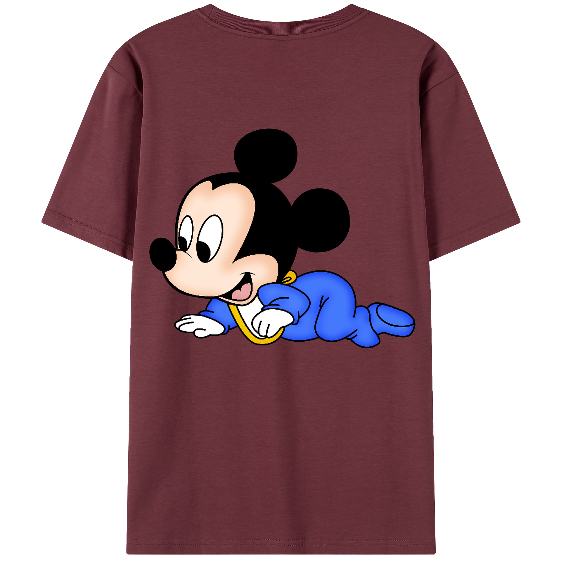 （画像用） ミッキーマウス Mickey Mouse 綿100％半袖Tシャツ（背面プリント）
